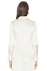 SABLYN Vincent B Slim Fit Button Down Top in Gardenia, view 3, click to view large image.