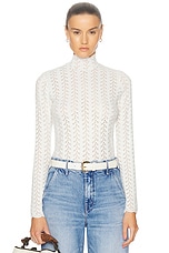 SABLYN Hailey B Cropped Mock Neck Longsleeve Top in Gardenia, view 1, click to view large image.