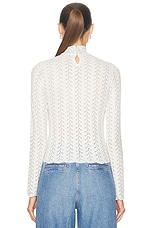 SABLYN Hailey B Cropped Mock Neck Longsleeve Top in Gardenia, view 3, click to view large image.