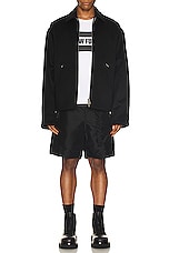 Sacai Nylon Twill Shorts in Black, view 5, click to view large image.