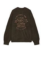 Sacai Gonz Mohair Knit Cardigan in Khaki, view 1, click to view large image.