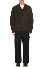 Sacai Gonz Mohair Knit Cardigan in Khaki, view 5, click to view large image.