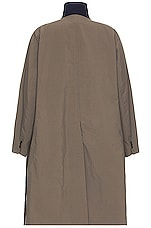 Sacai Matte Taffeta Reversible Coat in Taupe, view 2, click to view large image.