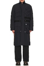 Sacai Matte Taffeta Reversible Coat in Taupe, view 7, click to view large image.