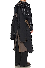 Sacai Matte Taffeta Reversible Coat in Taupe, view 8, click to view large image.