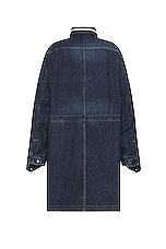 Sacai Denim Coat in Blue, view 2, click to view large image.
