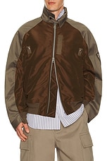 sacai Cotton Chino Blouson 【2】 襟レザー　グレ sacai-Cotton-Chino-Blouson-