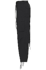 Sacai Matte Taffeta Pants in Black, view 3, click to view large image.
