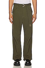 Sacai Rip Stop Pants in Khaki, view 4, click to view large image.