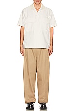 Sacai Matte Taffeta Shirt in Off White, view 4, click to view large image.