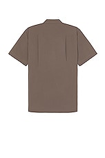 Sacai Matte Taffeta Shirt in Taupe, view 2, click to view large image.