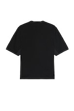 Sacai Cotton Jersey T-Shirt in Black, view 2, click to view large image.
