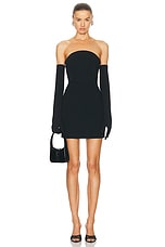 SANS FAFF Half Moon Mini Glove Dress in Black, view 1, click to view large image.