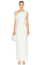 SANS FAFF Off The Shoulder Maxi Dress in White, view 1, click to view large image.