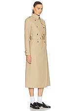 SANS FAFF New York Trench Coat in Camel, view 3, click to view large image.