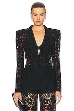 SANS FAFF Kensington Lace Blazer in Black, view 1, click to view large image.