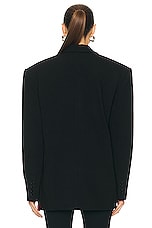 SANS FAFF Adel Oversized Dad Blazer in Black, view 4, click to view large image.
