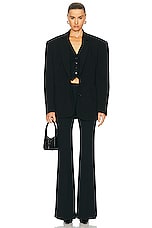 SANS FAFF Adel Oversized Dad Blazer in Black, view 5, click to view large image.