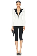 SANS FAFF Sloan Tuxedo Jacket in White, view 4, click to view large image.