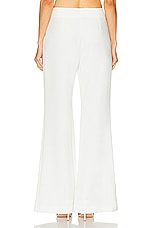 SANS FAFF Pin Tuck Palazzo Pant in White, view 3, click to view large image.