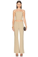 SANS FAFF Lizzy Low Rise Flared Trouser in Camel, view 4, click to view large image.