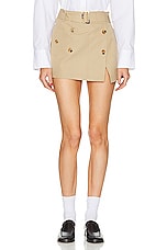 SANS FAFF Mercer Trench Skirt in Camel, view 1, click to view large image.