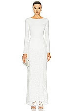 SANS FAFF Florence Maxi Skirt in White, view 4, click to view large image.
