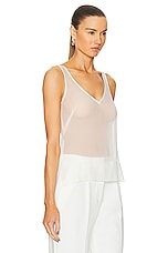 SANS FAFF Sunday Sheer Camisole Top in White, view 2, click to view large image.