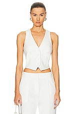 SANS FAFF Jessica Transparent Vest in White, view 1, click to view large image.