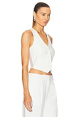 SANS FAFF Jessica Transparent Vest in White, view 2, click to view large image.