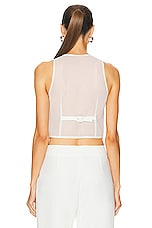 SANS FAFF Jessica Transparent Vest in White, view 3, click to view large image.