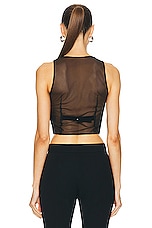 SANS FAFF Jessica Transparent Vest in Black, view 3, click to view large image.