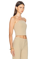 SANS FAFF Half Moon Corset Top in Camel, view 2, click to view large image.