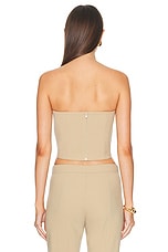 SANS FAFF Half Moon Corset Top in Camel, view 3, click to view large image.