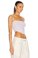 SAMI MIRO VINTAGE V Cut Tank in White, view 2, click to view large image.