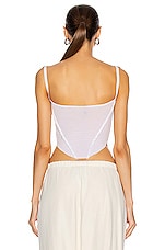 SAMI MIRO VINTAGE V Cut Tank in White, view 3, click to view large image.