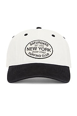 SATURDAYS NYC Rich Surfing Club Snapback Cap in Black, view 1, click to view large image.