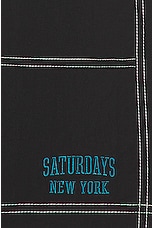 SATURDAYS NYC Nathan Shorts in Black, view 3, click to view large image.