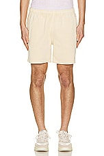 SATURDAYS NYC Austin Pigment Dyed Sweatshort in Biscotti, view 3, click to view large image.