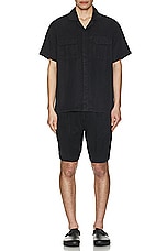 SATURDAYS NYC Keigo Pigment Dyed Short in Black, view 4, click to view large image.