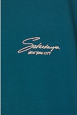 SATURDAYS NYC Ditch Signature Hoodie in Gulf Coast, view 3, click to view large image.