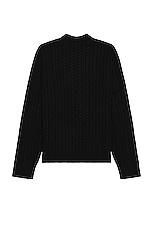 SATURDAYS NYC Nico Cable Knit Sweater in Black, view 2, click to view large image.