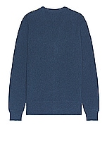 SATURDAYS NYC Michael High Guage Knit Cardigan in Coronet Blue, view 2, click to view large image.