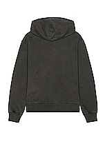 SATURDAYS NYC Canal Pigment Dyed Zip Hoodie in Black, view 2, click to view large image.