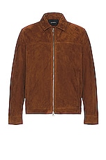 SATURDAYS NYC Harrison Trucker Jacket in Downtown Brown, view 1, click to view large image.