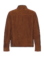 SATURDAYS NYC Harrison Trucker Jacket in Downtown Brown, view 2, click to view large image.