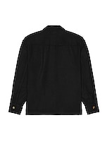 SATURDAYS NYC Driessen Wool Overshirt in Black, view 2, click to view large image.