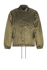 SATURDAYS NYC Cooper Quilted Lined Jacket in Army Green, view 1, click to view large image.