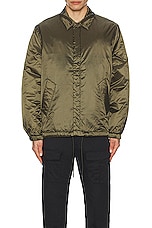 SATURDAYS NYC Cooper Quilted Lined Jacket in Army Green, view 3, click to view large image.