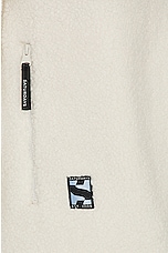 SATURDAYS NYC Spencer Polar Fleece Full Zip Jacket in Ivory, view 3, click to view large image.